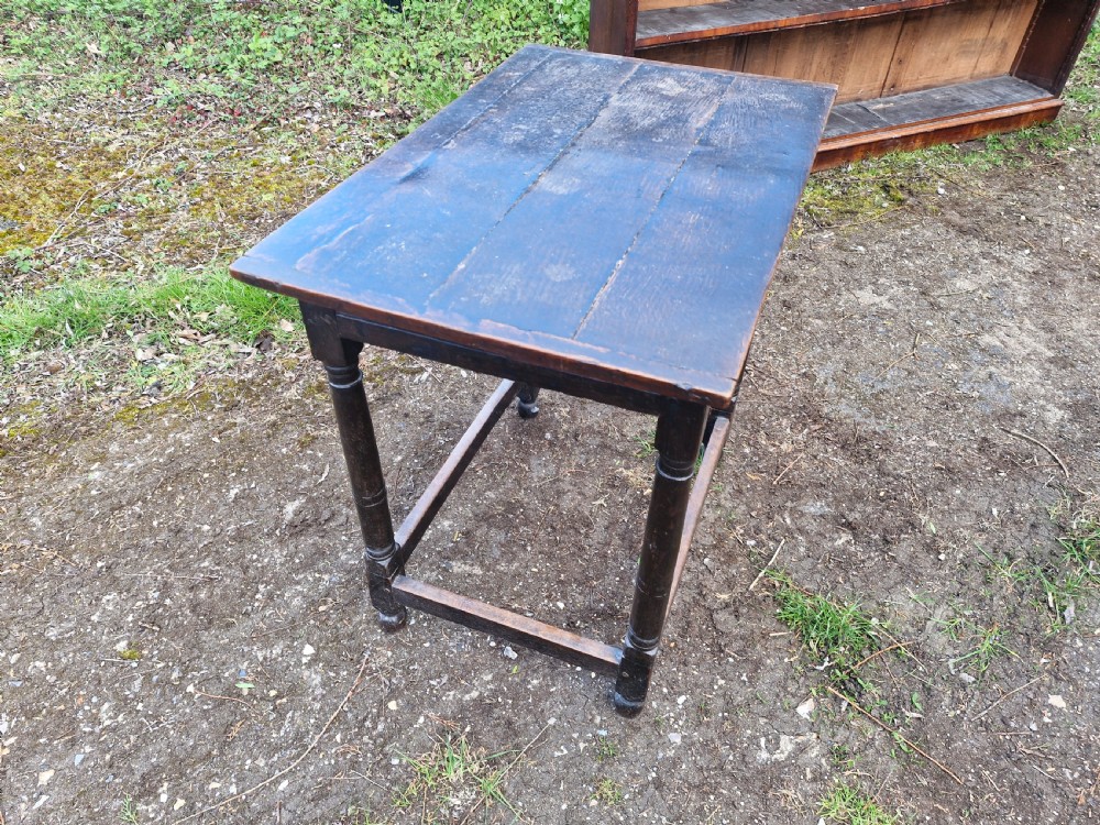 Mid 18th century oak side table.  View VII