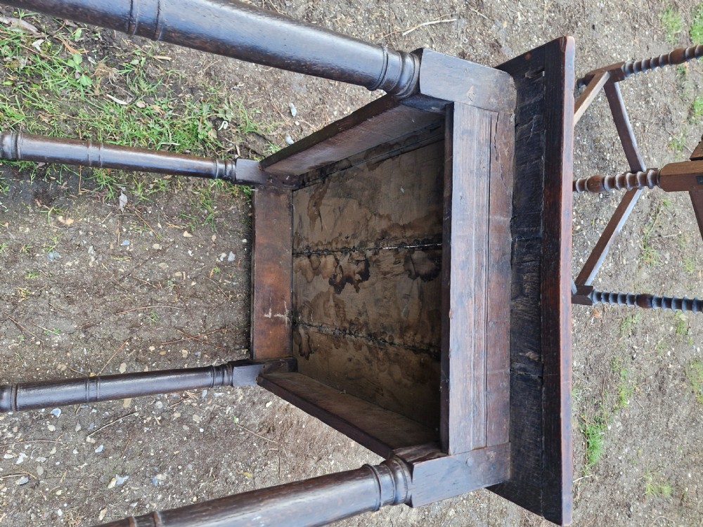Mid 18th century oak side table.  View XII