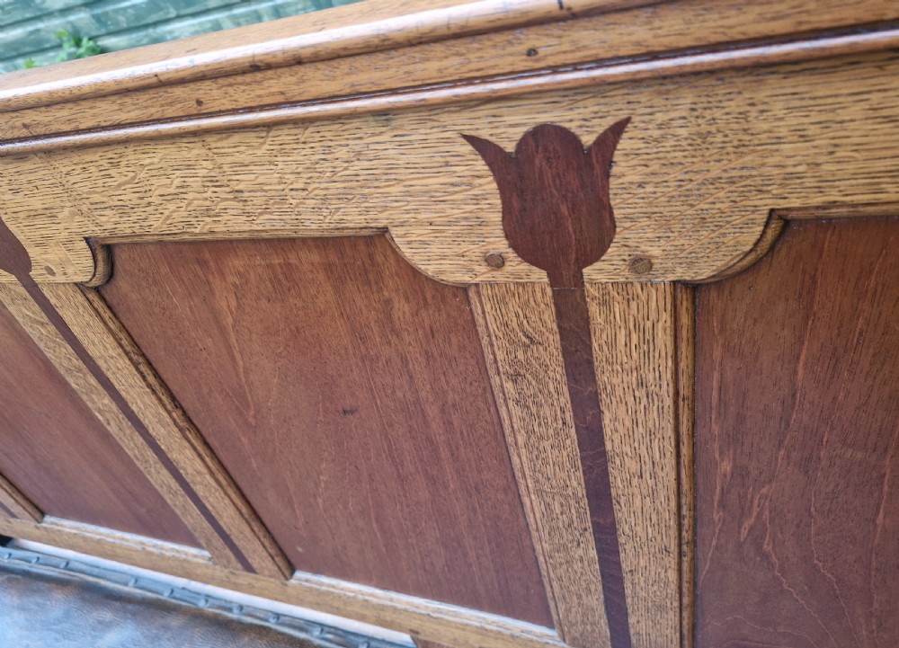 Early 19th century panelled hall seat. View II