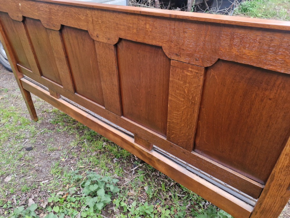 Early 19th century panelled hall seat. View VI