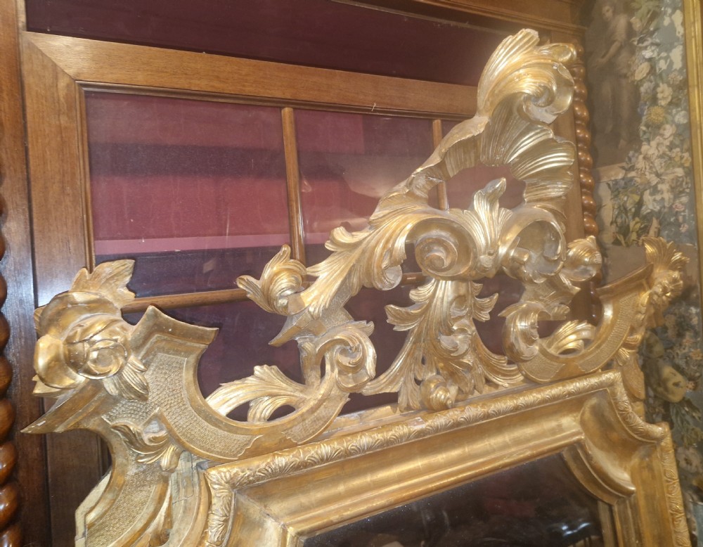 Large carved gilt wood hall mirror  View IX