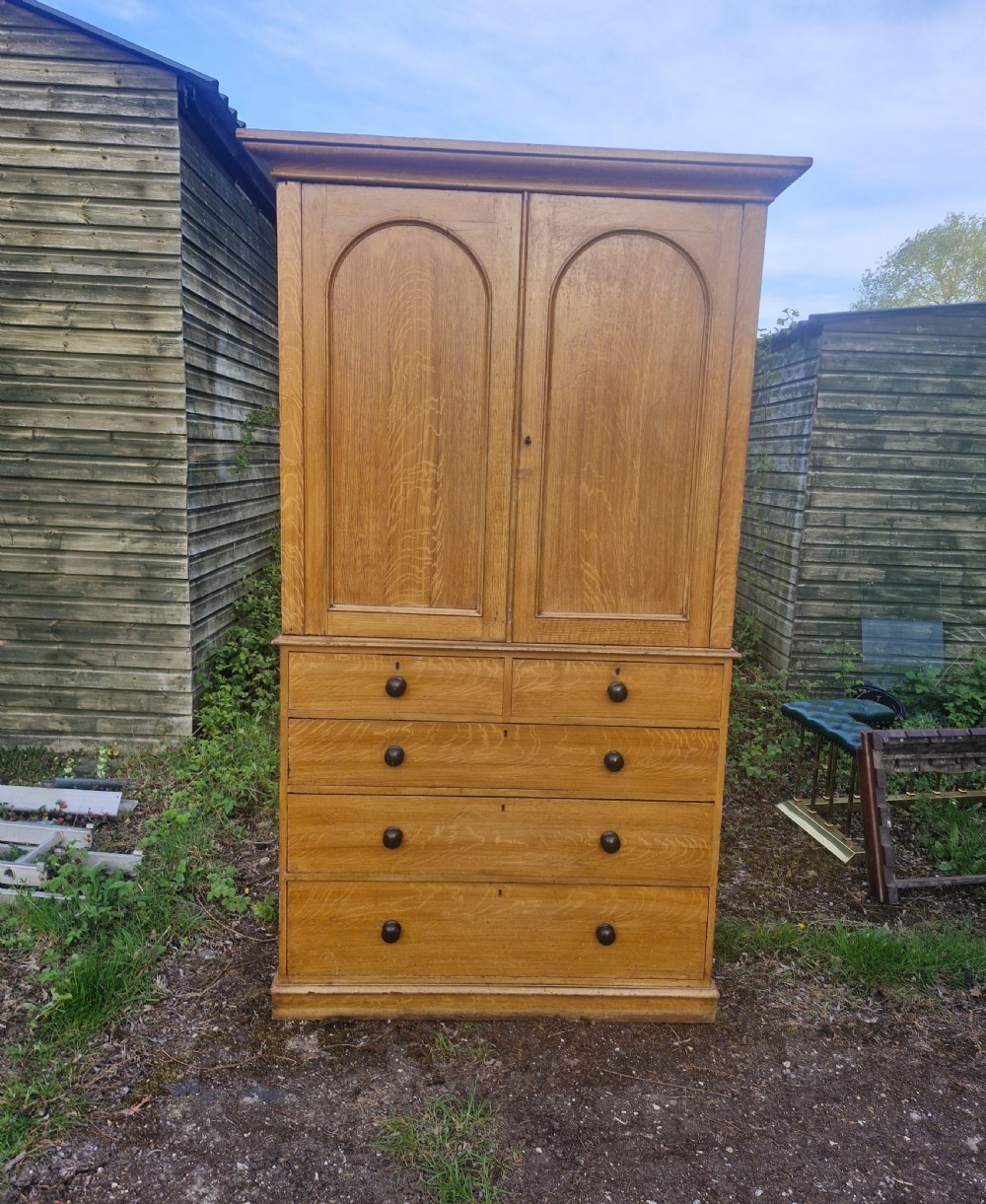 Good faux/scumbled pine housekeepers cupboard  