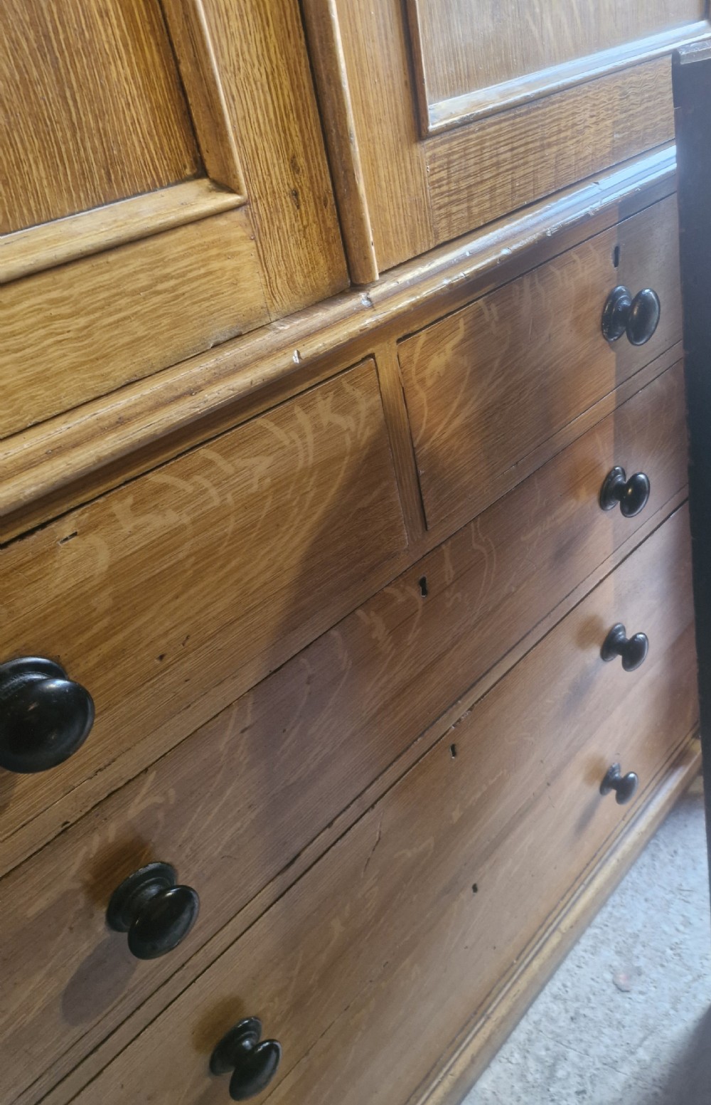 Good faux/scumbled pine housekeepers cupboard   View III
