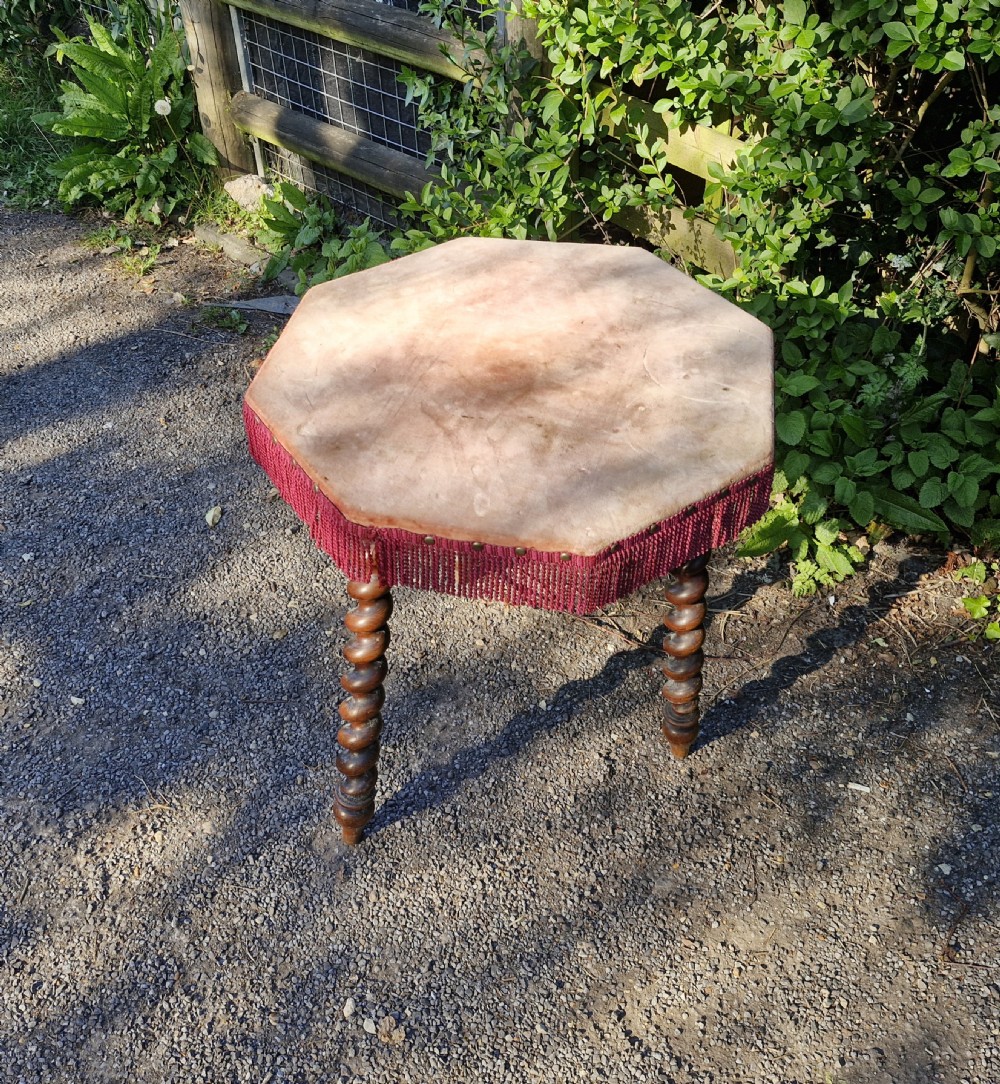 Mid Victorian Gypsy table on good barley twist walnut legs. View II