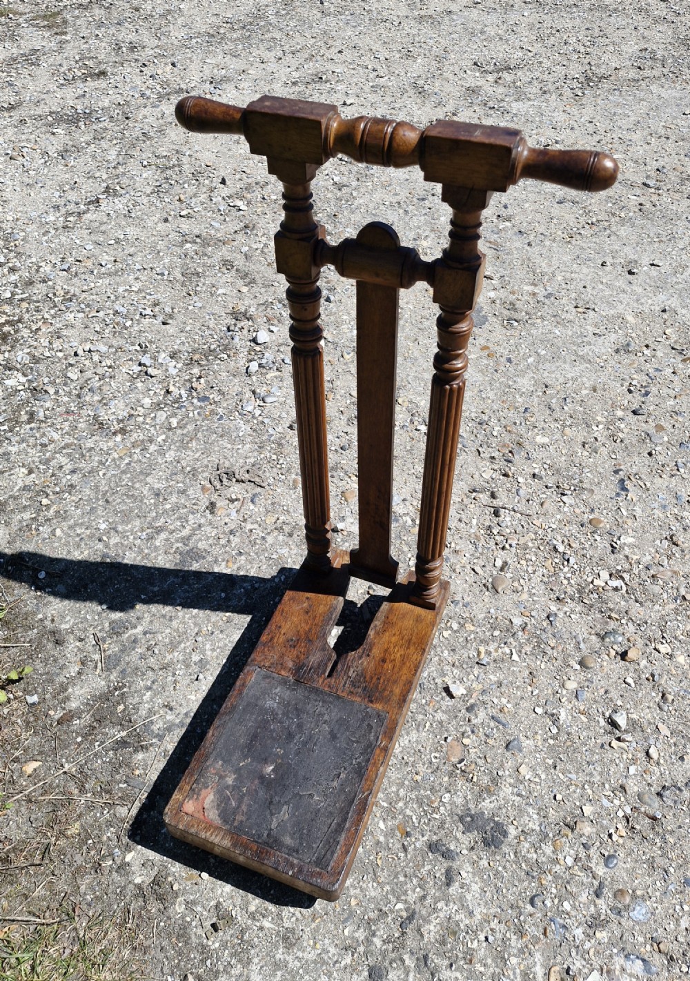 Regency oak country house boot jack. View III