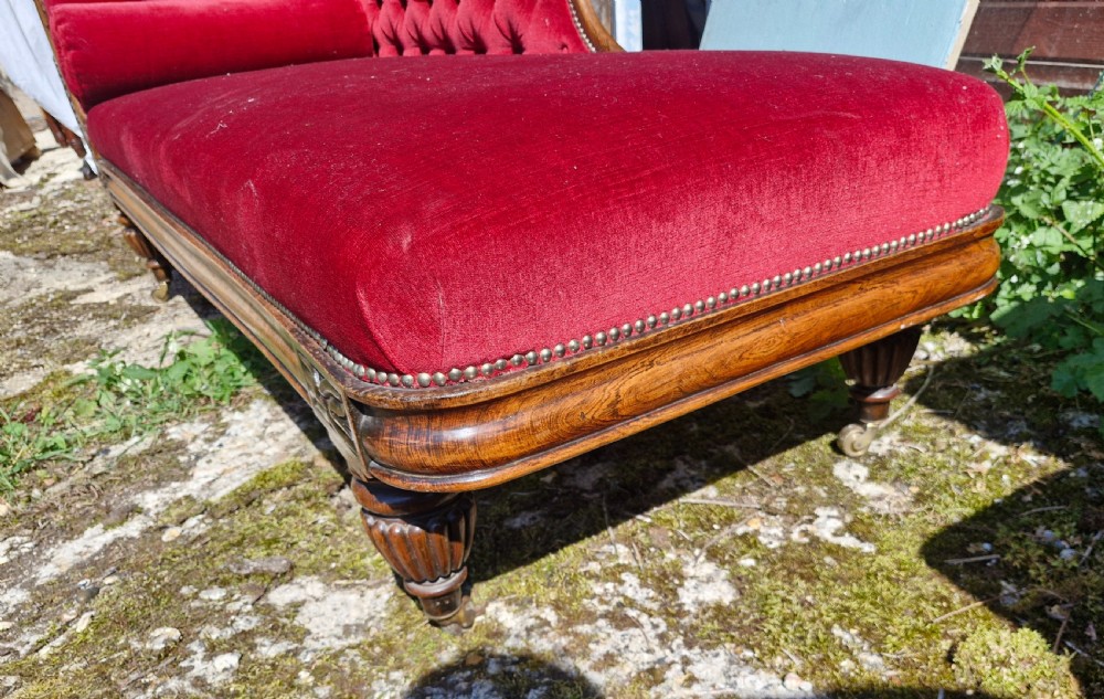 Regency simulated rosewood chaise longue. 
 View III