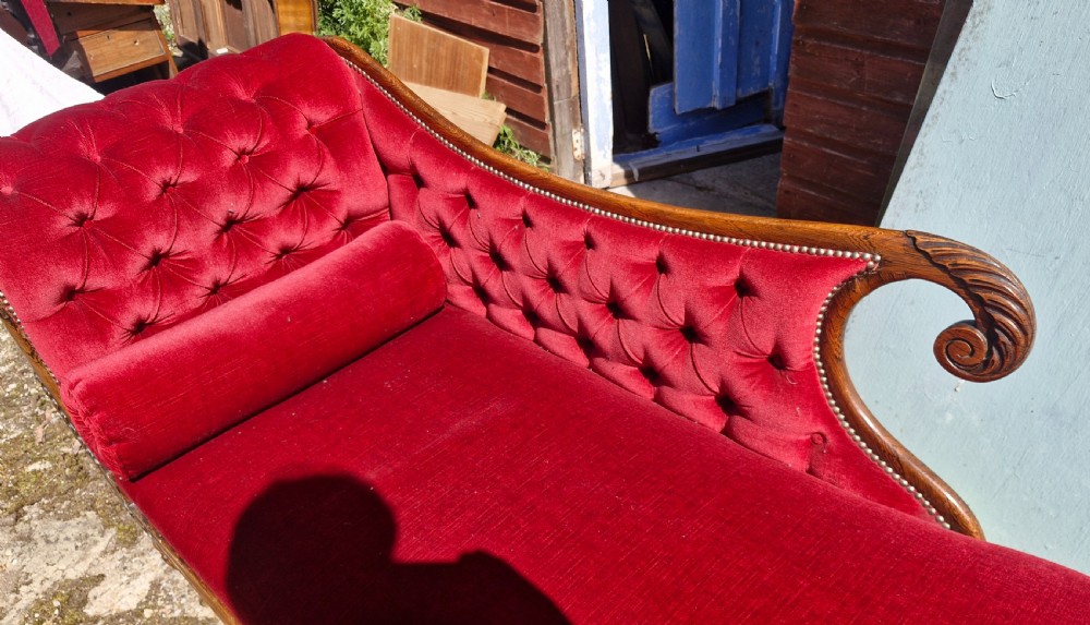 Regency simulated rosewood chaise longue. 
 View VII