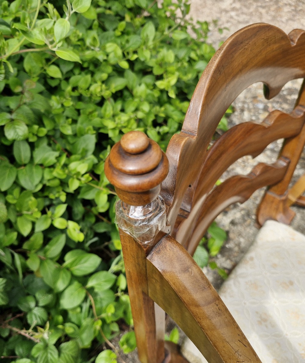 Pair of Victorian armchairs after a Gillows design, makers name. View XII