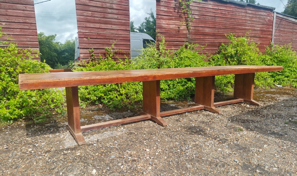Large refectory dining table by Waring and Gillow.  View II