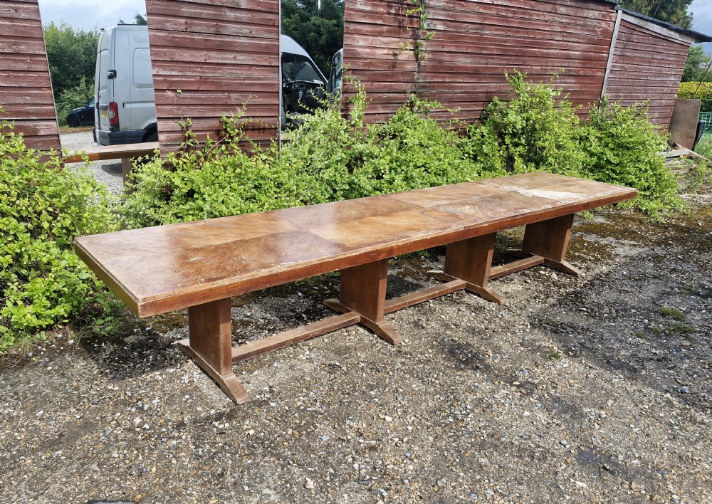 Large refectory dining table by Waring and Gillow.  View VI