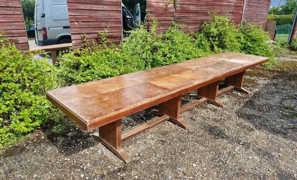 Large refectory dining table by Waring and Gillow.  View VII
