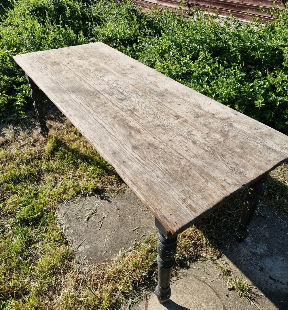 Pine kitchen dining table.  View II