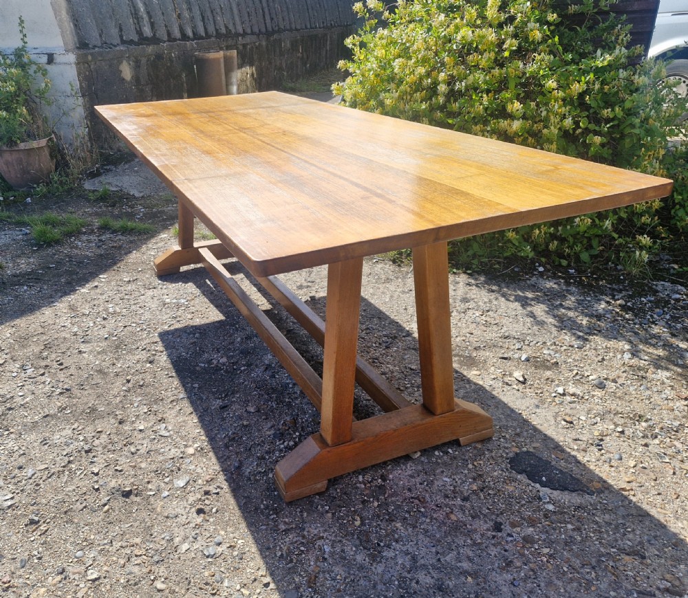 Refectory dining table in the manner of Heals.