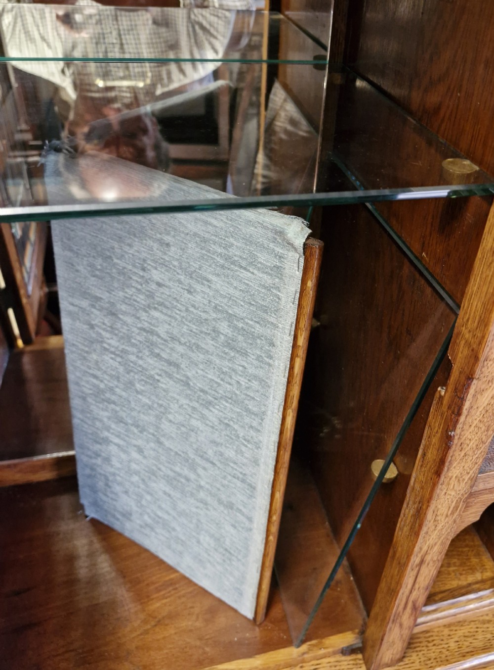 Light oak Arts and Crafts side cabinet.  View VII