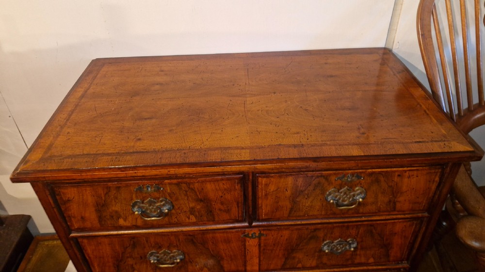 Small antique walnut chest of drawers.  View IV