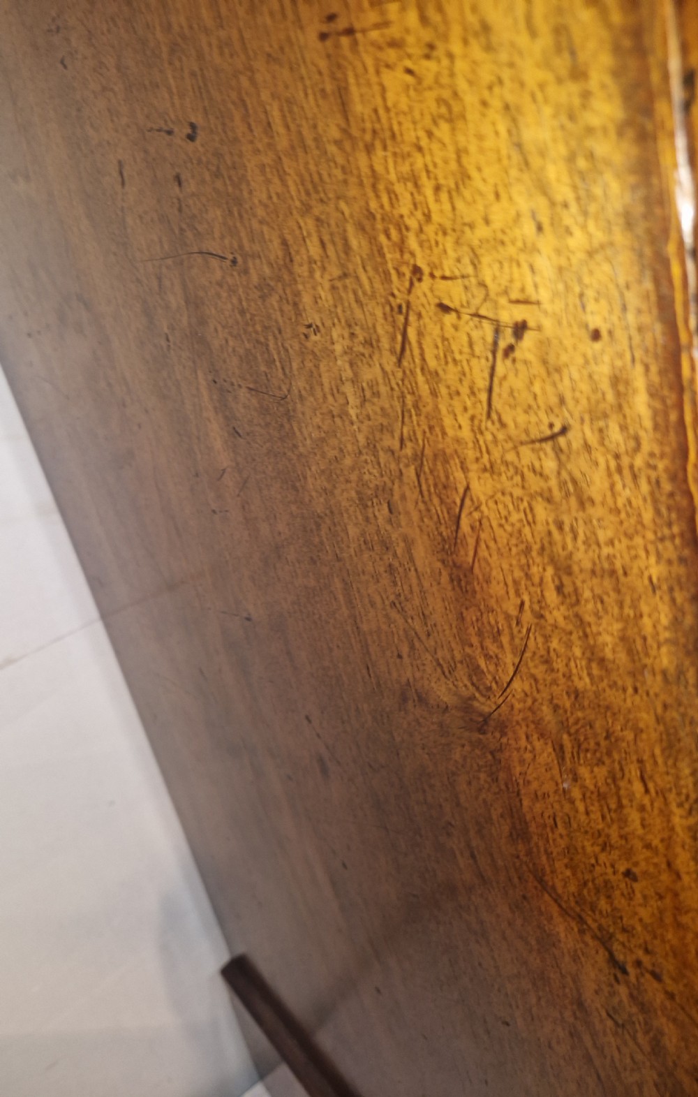 Small antique walnut chest of drawers.  View VI