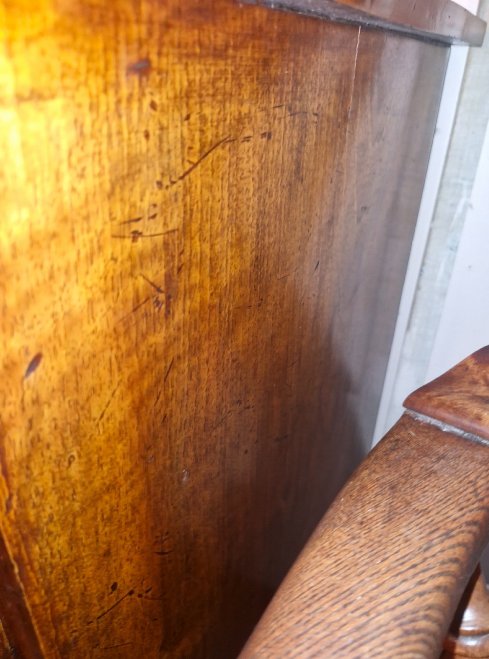 Small antique walnut chest of drawers.  View VII