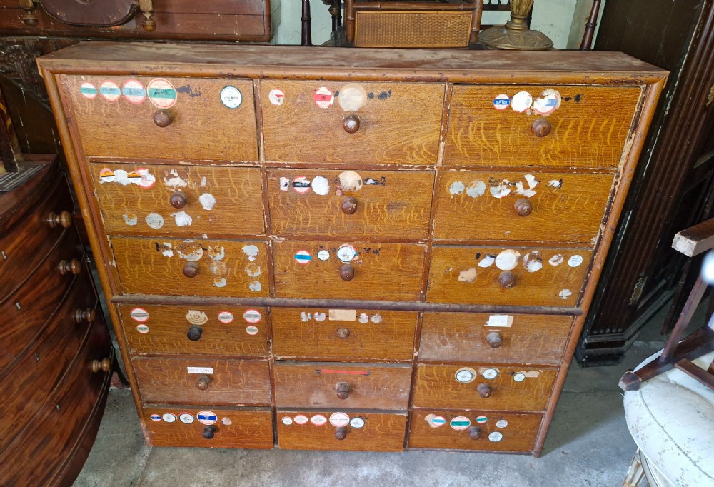 Bank of late Victorian drawers.  View II