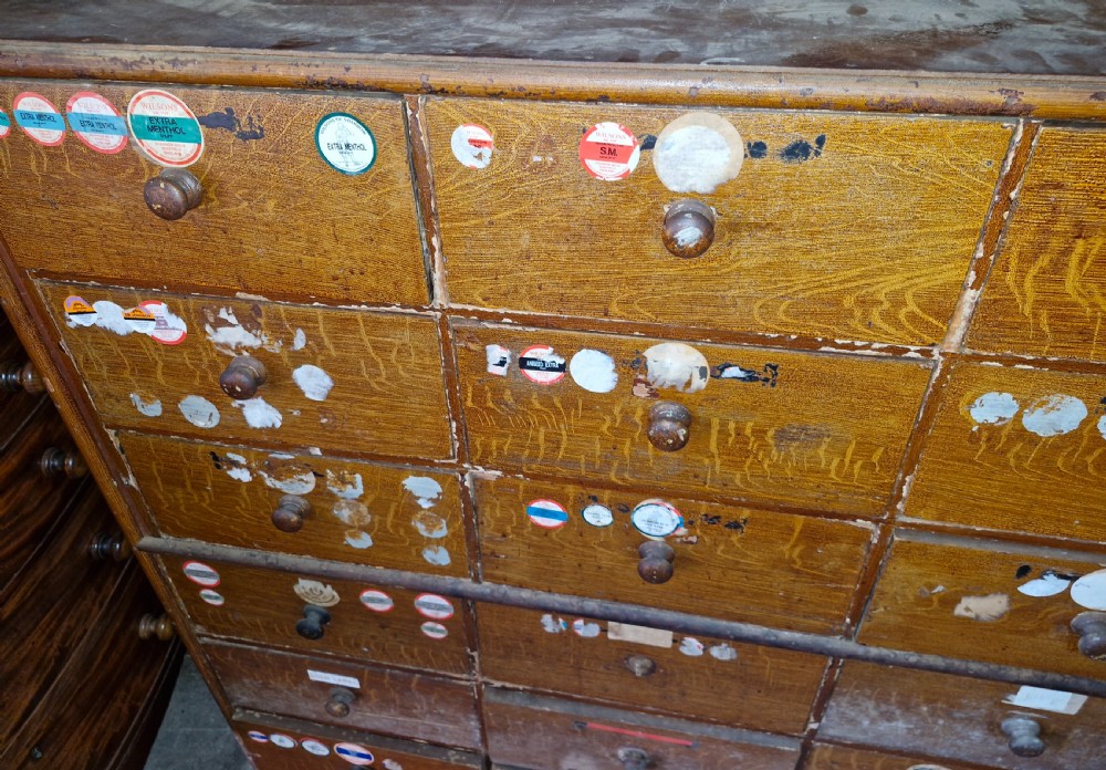 Bank of late Victorian drawers.  View III