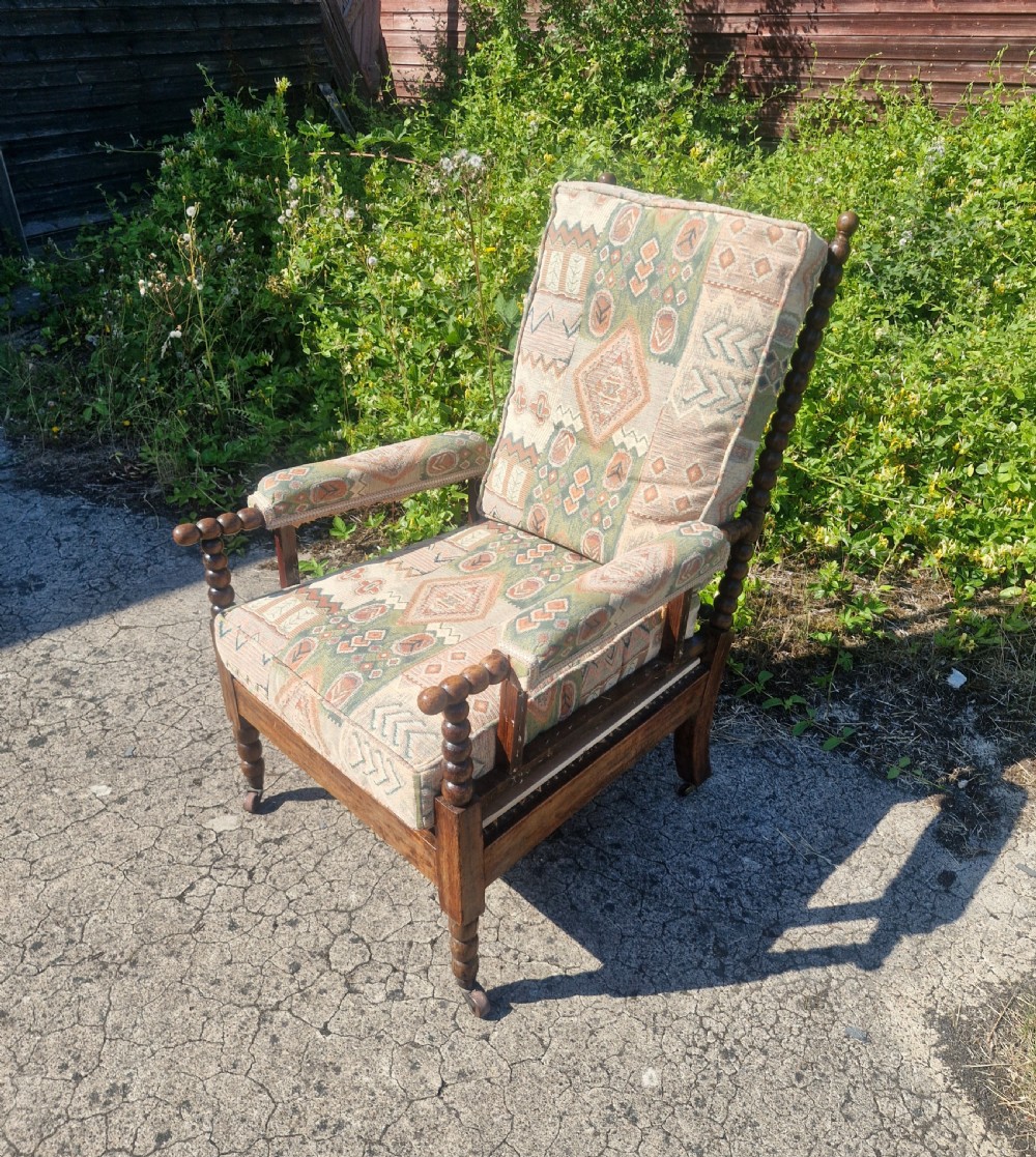 19th century bobbin framed armchair.  View III
