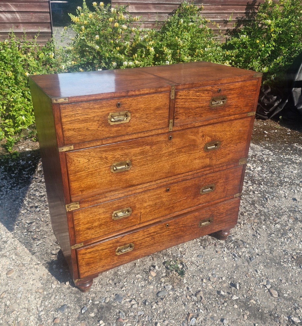 Victorian campaign 2 part military chest.