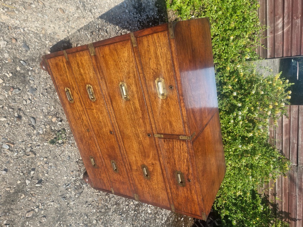 Victorian campaign 2 part military chest. View V