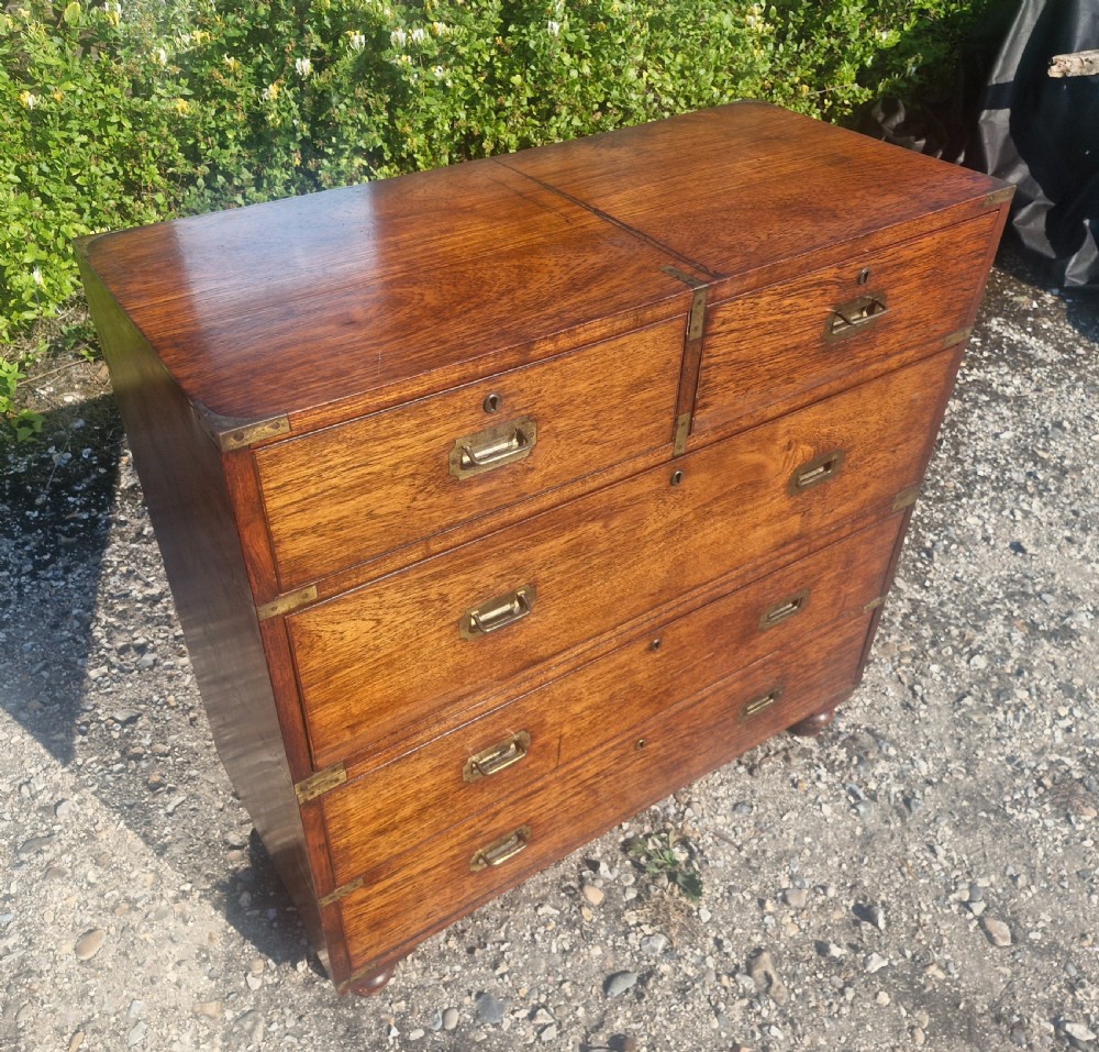 Victorian campaign 2 part military chest. View VIII