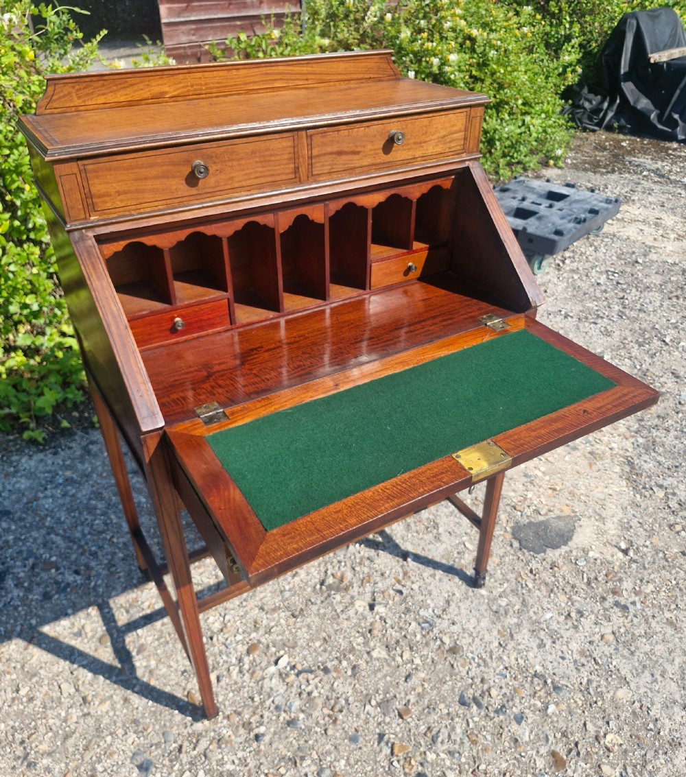 Ladys painted satinwood bureau.  View II