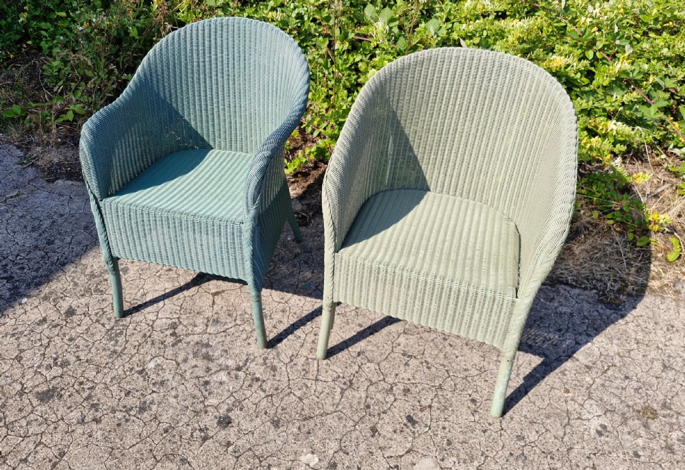 Pair of matched Lloyd Loom armchairs. View IV