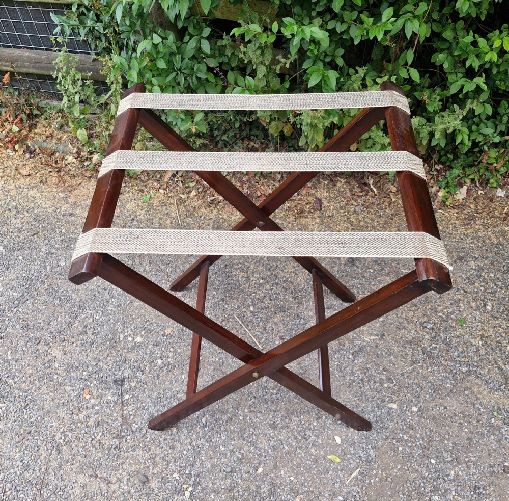 19th century mahogany butlers tray on stand.  View IV