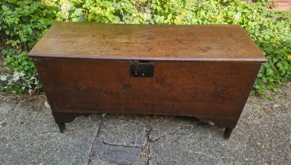 18th century oak plank chest.