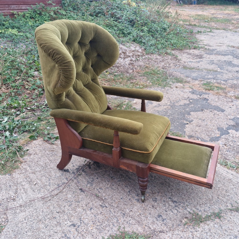 Regency mahogany framed armchair. Makers stamp -Minter. View III