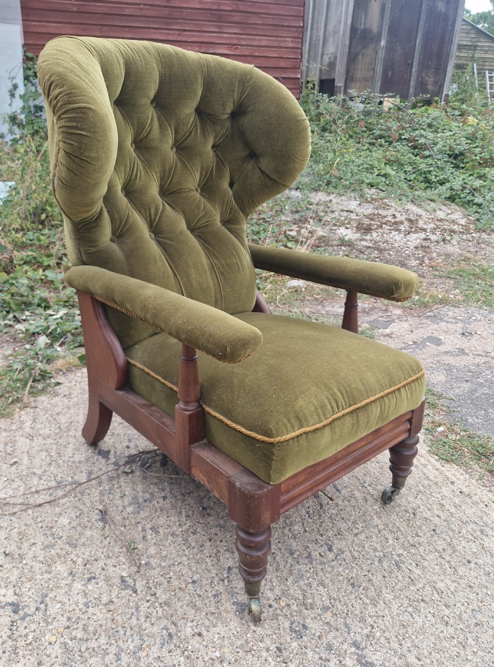 Regency mahogany framed armchair. Makers stamp -Minter. View VIII