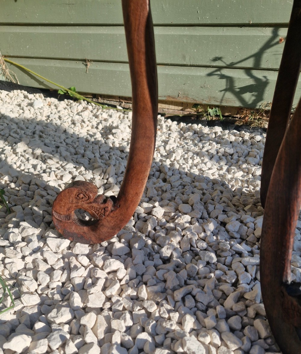 Unusual carved Anglo Indian occasional table. View V