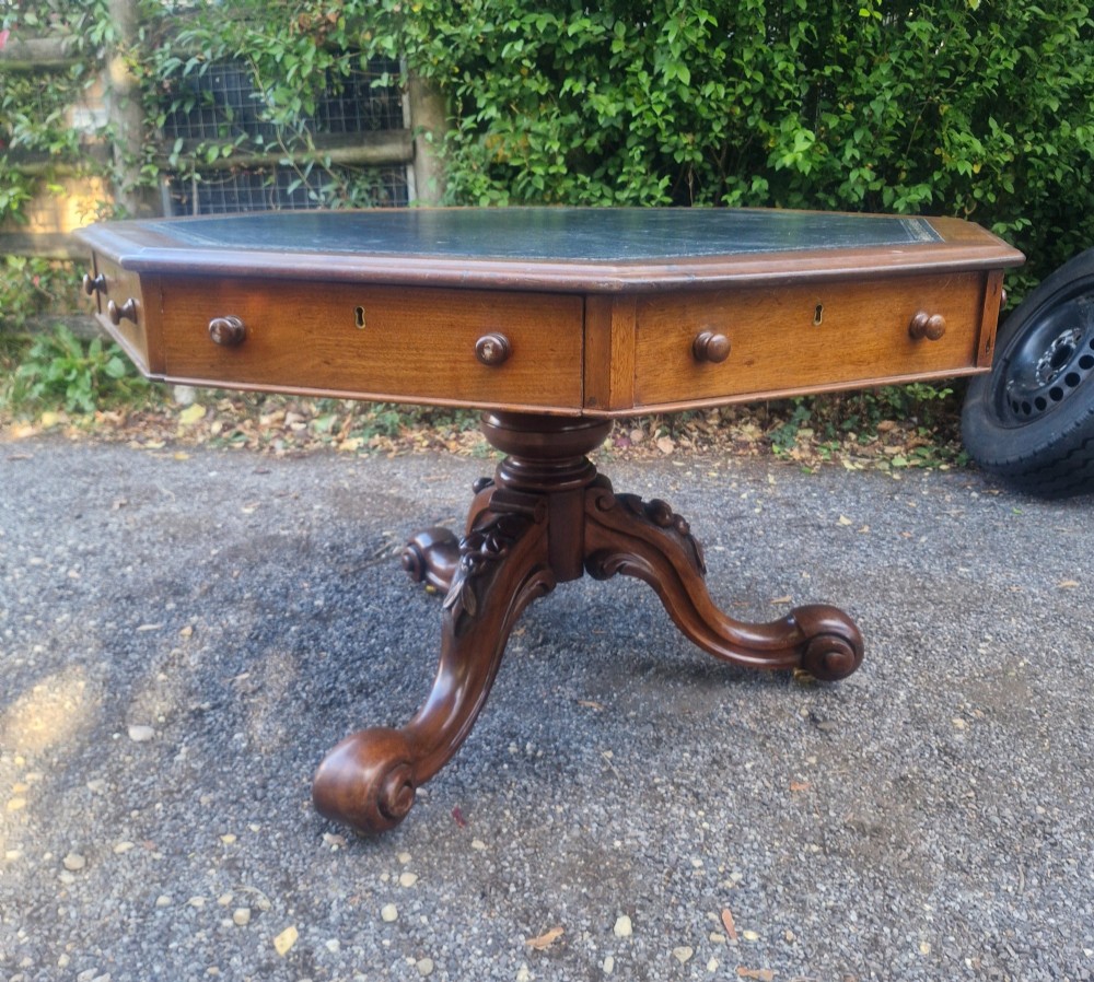 Victorian mahogany revolving hall centre table. View III