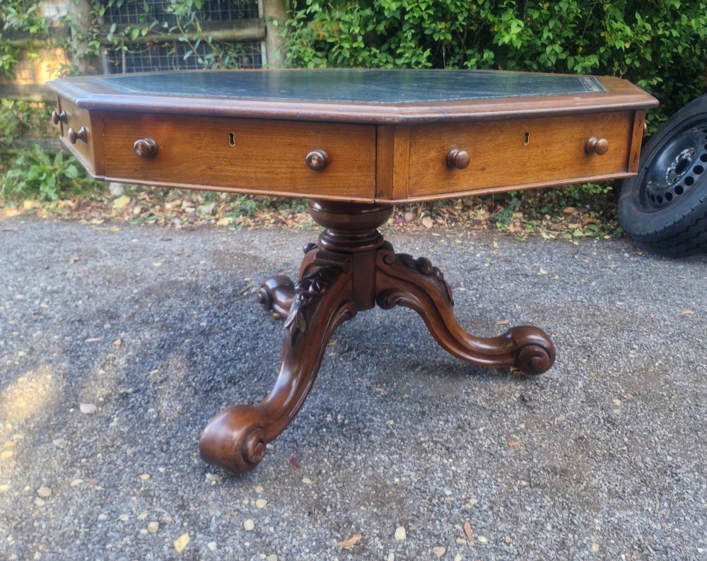 Victorian mahogany revolving hall centre table. View VI