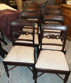 SET OF EIGHT REGENCY SCOTTISH DINING CHAIRS