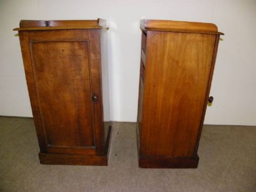 A Pair of 19th Century Mahogany Bedside Cupboards