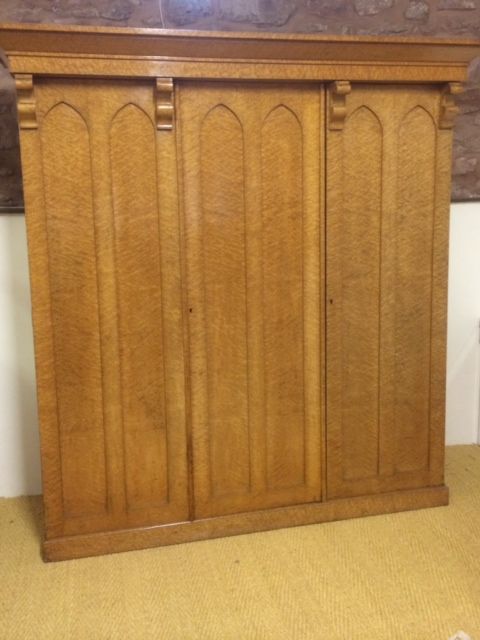 A 19th-century Bird's-eye Maple Wardrobe