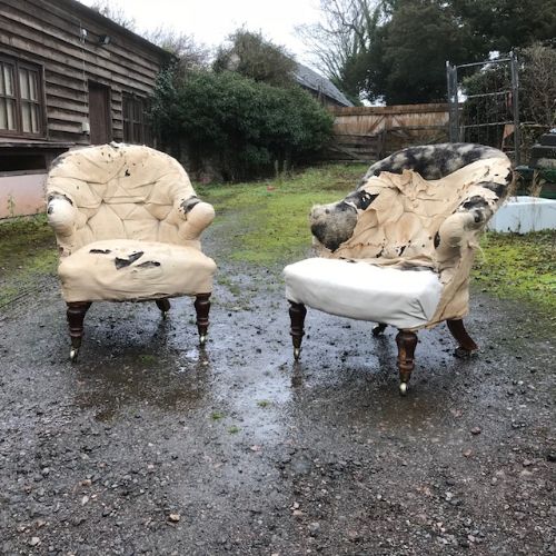 A Pair of 19th Century Mahogany Country House Shapley Armchairs
