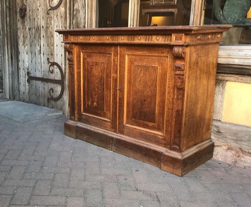19th C Pair of Oak Side Cabinets
