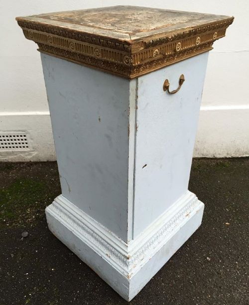 18th C Decorated and Painted Dining Room Pedestal