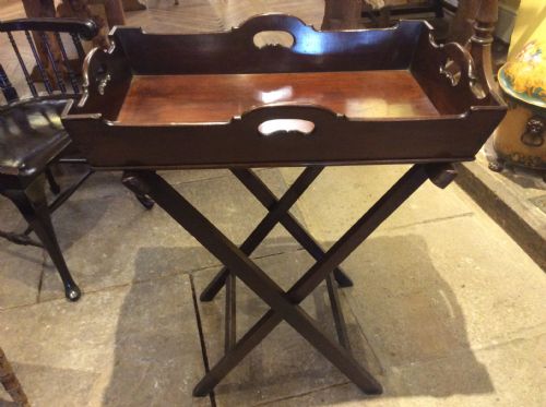 18th C Mahogany Butler’s Tray on Stand.