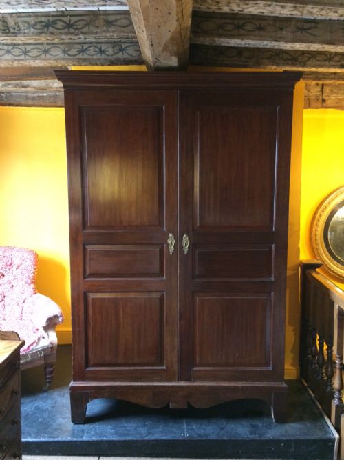 18thc Mahogany Knockdown Wardrobe
