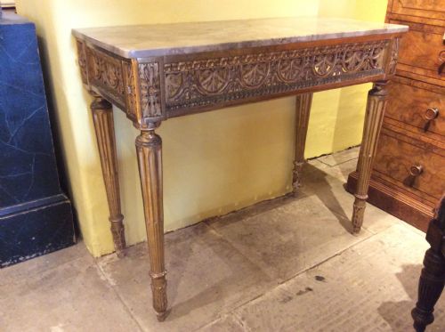 19thc Console Table with Later Marble Top