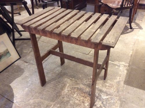 Arts & Crafts Oak Slatted Table
