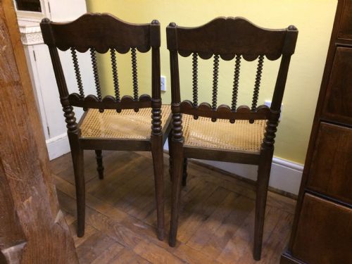19THC PAIR OF INDIAN ROSEWOOD CANED SIDE CHAIRS - ADDITIONAL PHOTO 3