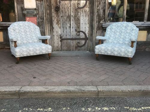 Howard & Sons Pair of Armchairs