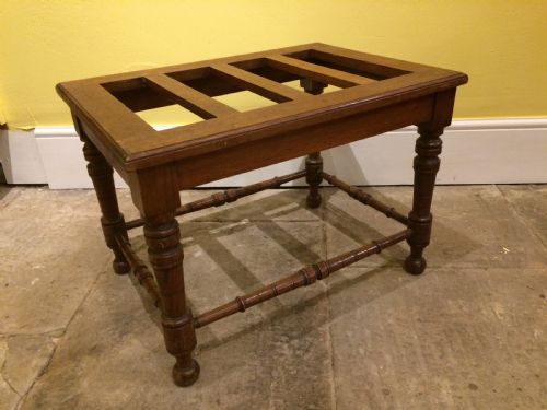 Late 19thc English Walnut Luggage Rack C.1890