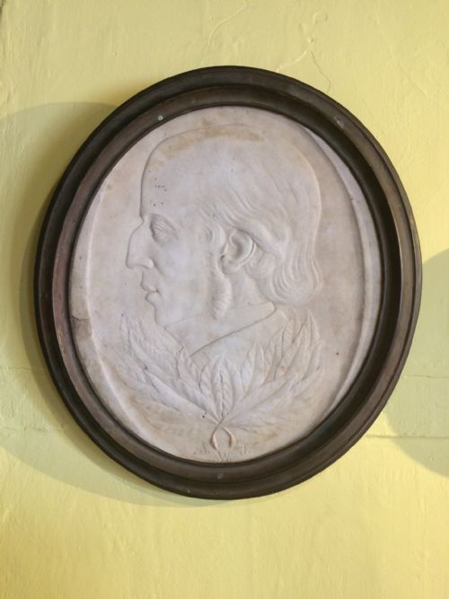 19th C Marble Bas-relief Portrait of a Man